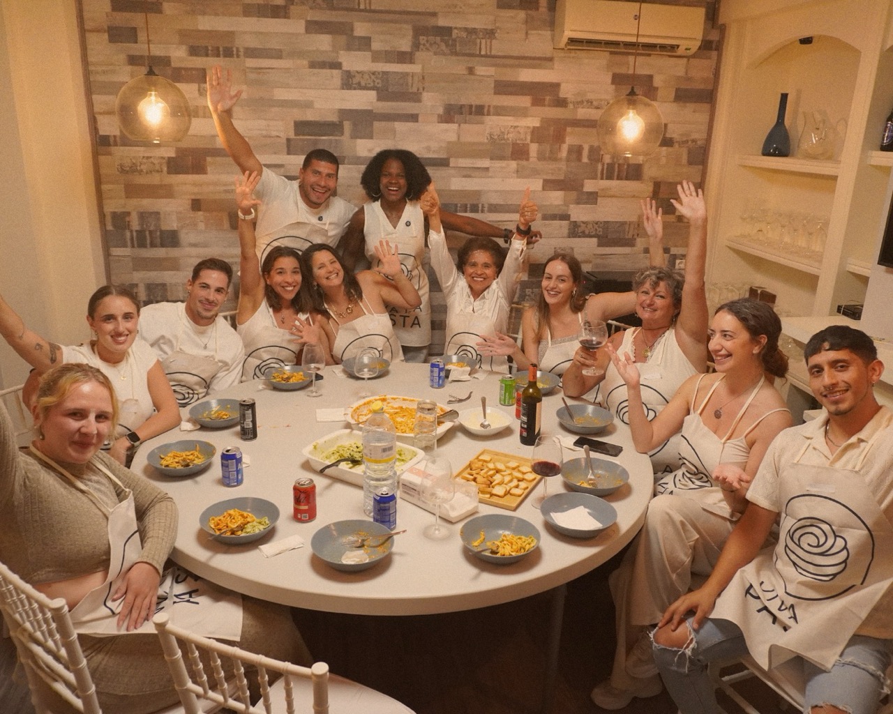 Friends toasting with wine glasses.